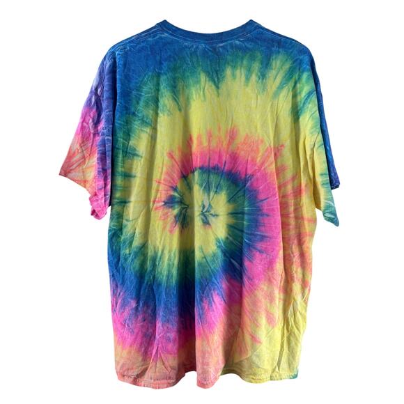 Be Kind Vintage Y2K Rainbow Tie Dye Graphic T-Shirt Womens Size 2XL - Picture 2 of 5